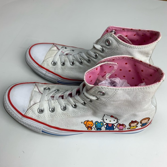 white hello kitty converse